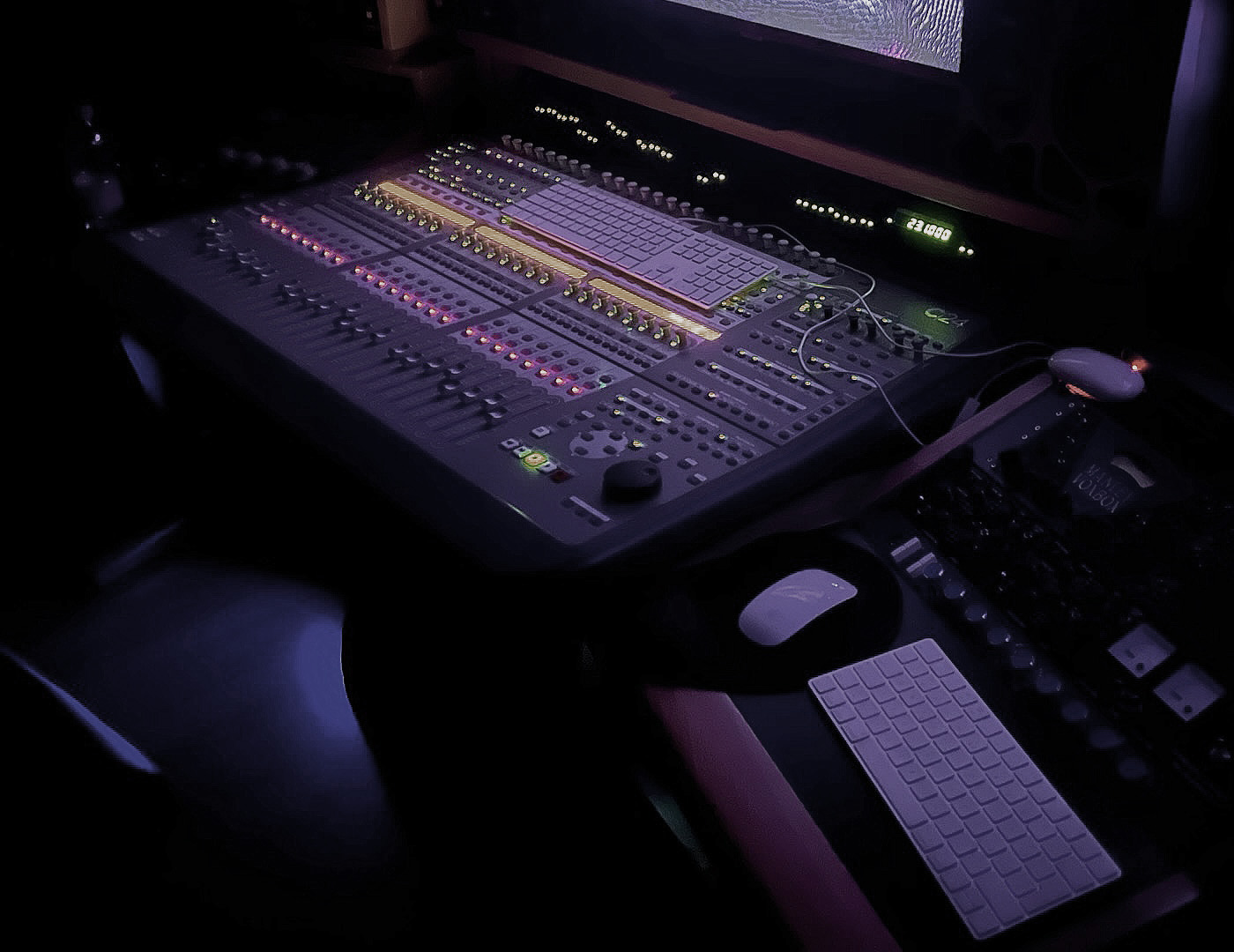 Panoramica della control room di Disco Volante studio di registrazione a Mirano Venezia
